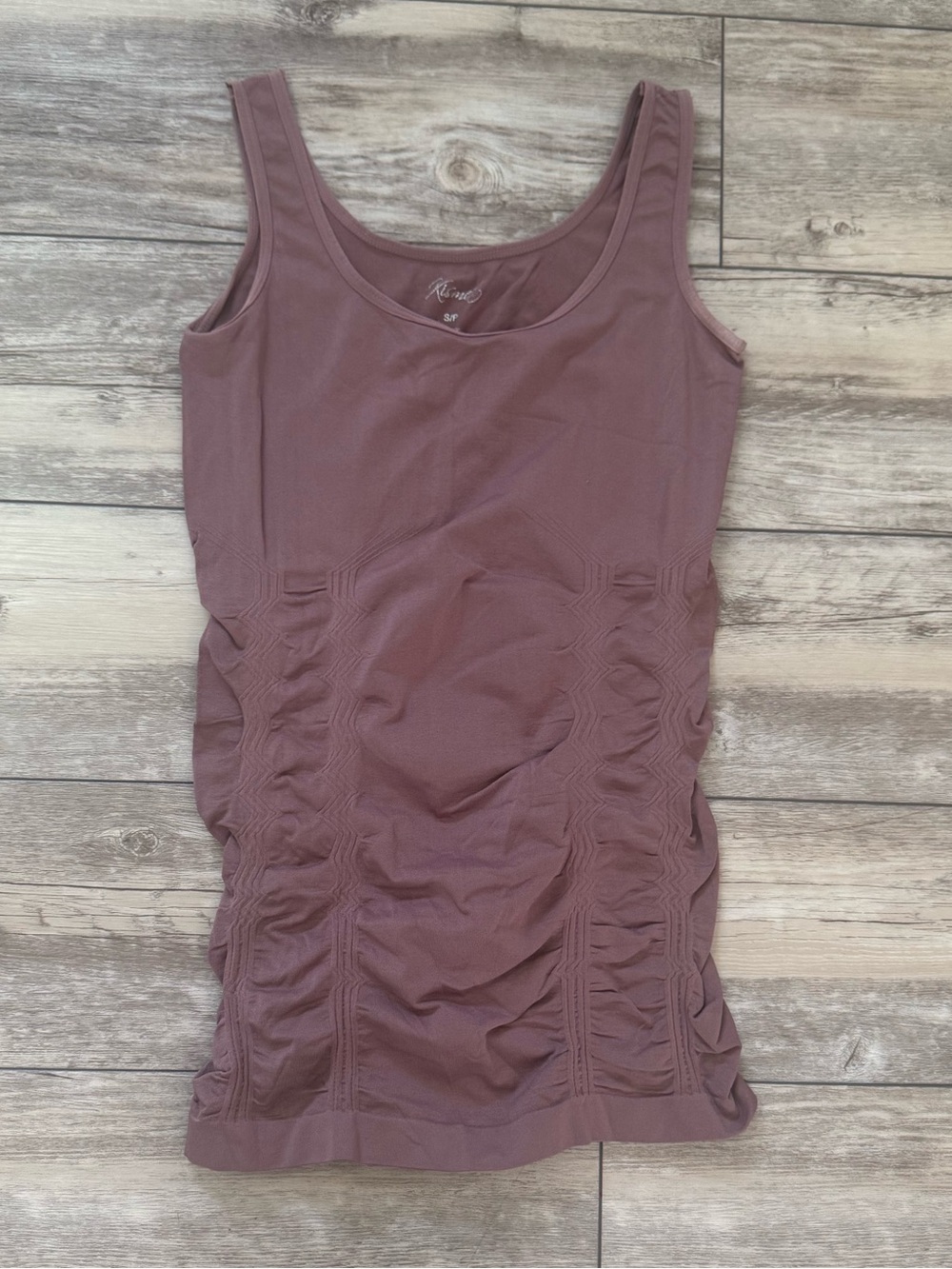 Kismet Tank Ruched Scoop Neck Tank Top - Dusty Mauve